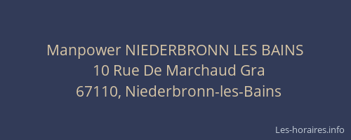 Manpower NIEDERBRONN LES BAINS