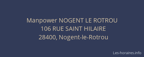 Manpower NOGENT LE ROTROU
