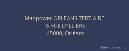 Manpower ORLEANS TERTIAIRE