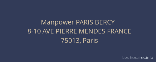 Manpower PARIS BERCY