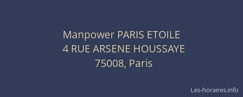 Manpower PARIS ETOILE
