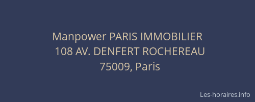 Manpower PARIS IMMOBILIER