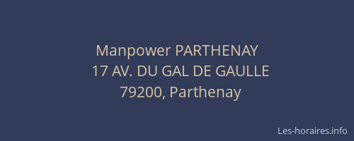 Manpower PARTHENAY