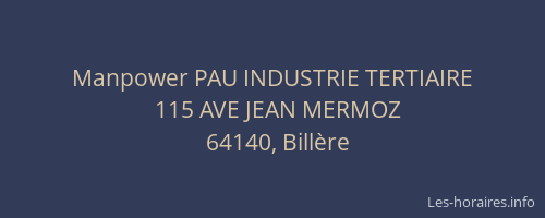 Manpower PAU INDUSTRIE TERTIAIRE
