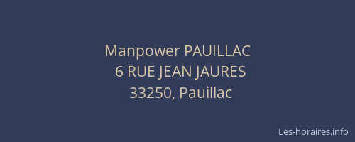 Manpower PAUILLAC