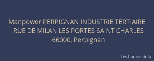 Manpower PERPIGNAN INDUSTRIE TERTIAIRE