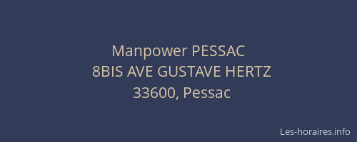 Manpower PESSAC