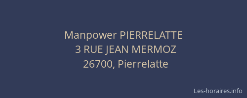 Manpower PIERRELATTE