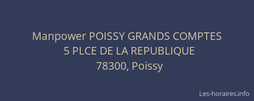 Manpower POISSY GRANDS COMPTES