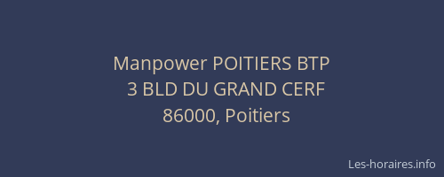 Manpower POITIERS BTP