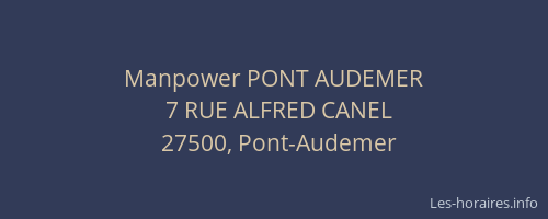 Manpower PONT AUDEMER