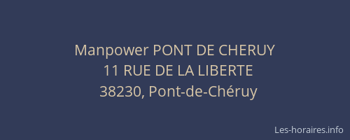 Manpower PONT DE CHERUY