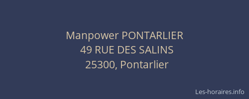 Manpower PONTARLIER