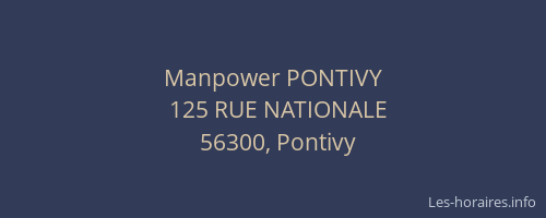 Manpower PONTIVY