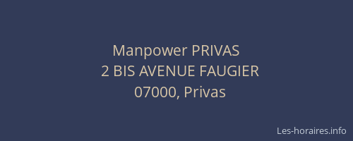 Manpower PRIVAS