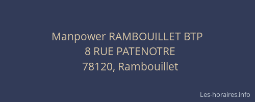 Manpower RAMBOUILLET BTP