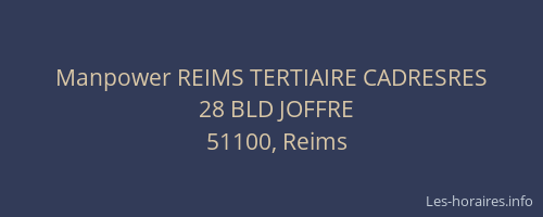 Manpower REIMS TERTIAIRE CADRESRES