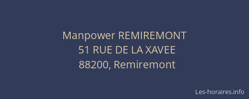Manpower REMIREMONT