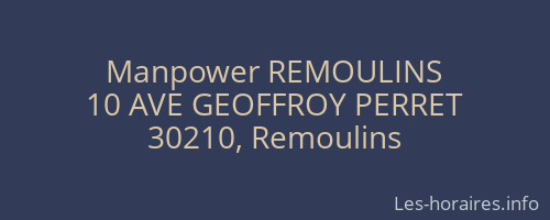 Manpower REMOULINS