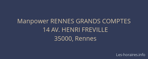 Manpower RENNES GRANDS COMPTES