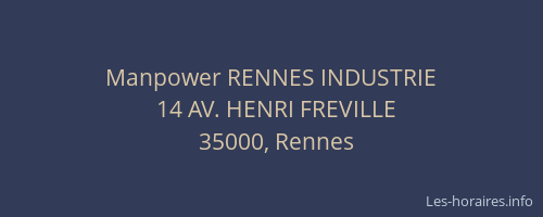 Manpower RENNES INDUSTRIE