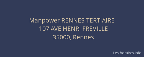 Manpower RENNES TERTIAIRE