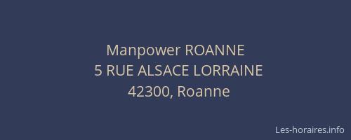 Manpower ROANNE