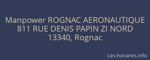 Manpower ROGNAC AERONAUTIQUE