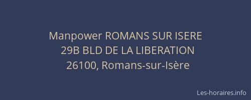 Manpower ROMANS SUR ISERE