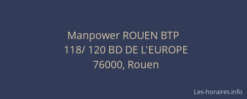 Manpower ROUEN BTP