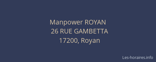 Manpower ROYAN
