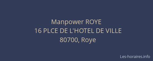 Manpower ROYE