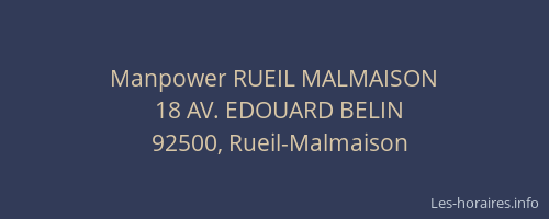 Manpower RUEIL MALMAISON