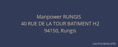Manpower RUNGIS