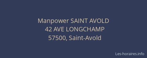 Manpower SAINT AVOLD