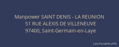Manpower SAINT DENIS - LA REUNION