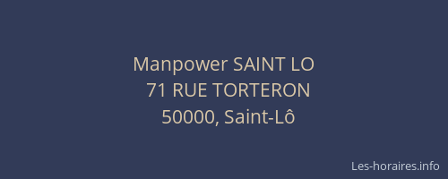 Manpower SAINT LO