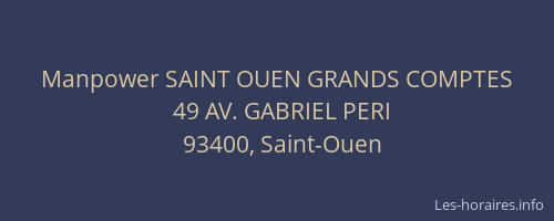 Manpower SAINT OUEN GRANDS COMPTES