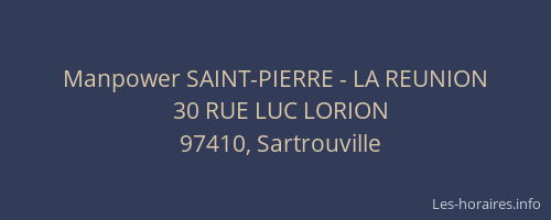 Manpower SAINT-PIERRE - LA REUNION
