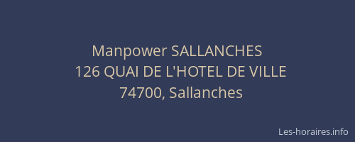 Manpower SALLANCHES
