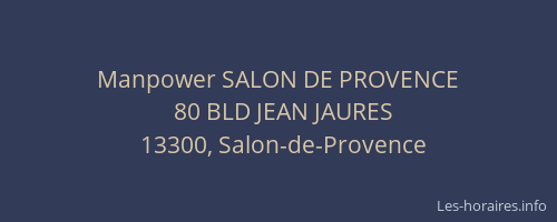 Manpower SALON DE PROVENCE