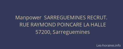 Manpower  SARREGUEMINES RECRUT.