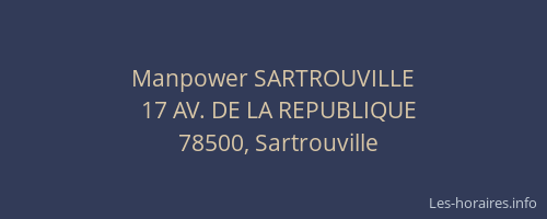 Manpower SARTROUVILLE