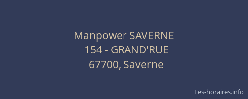 Manpower SAVERNE