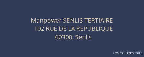 Manpower SENLIS TERTIAIRE