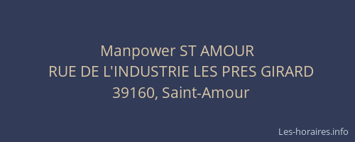 Manpower ST AMOUR