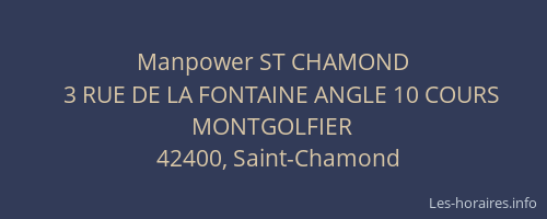 Manpower ST CHAMOND