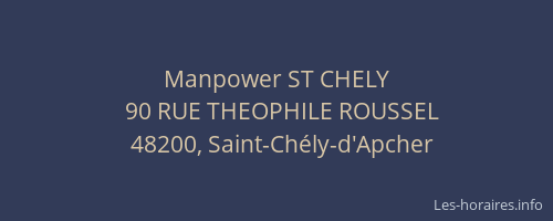 Manpower ST CHELY