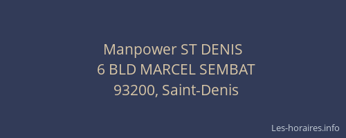 Manpower ST DENIS