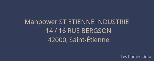 Manpower ST ETIENNE INDUSTRIE